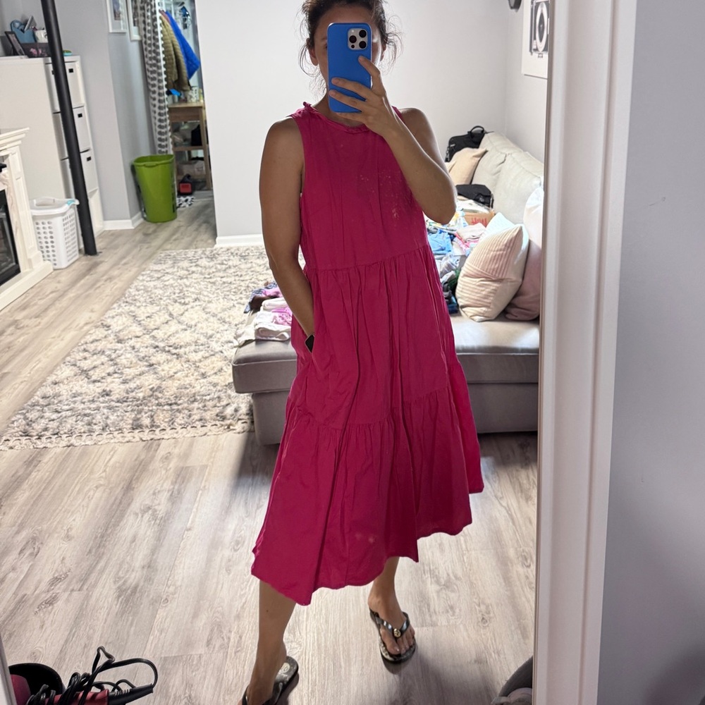 J. Crew Vibrant Pink Sleeveless Dress - Picture 7 of 7